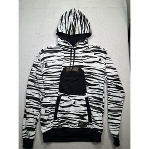 South Korea Soccer Hoodie‎ Mens S White Black Tiger Stripe Nike KFA Football